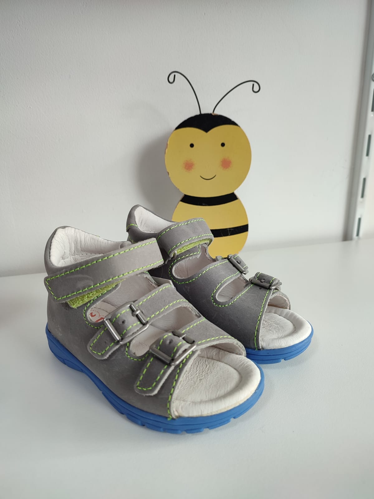 Sandale supinate din piele naturala Ponte20/ Dark Grey - imagine 2