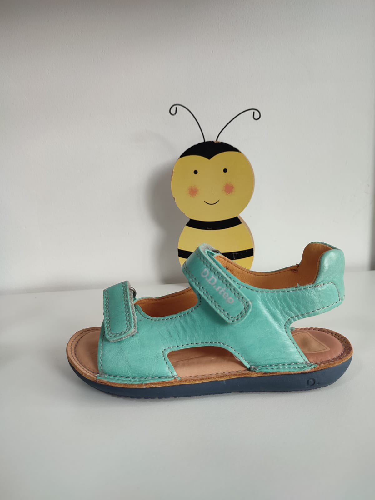 Sandale din piele naturala D.D. Step/Flexi System/Sea Green - imagine 3