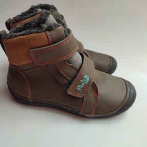 Ghete din piele, imblanite, cu supinatie Ponte20/ Dark Grey