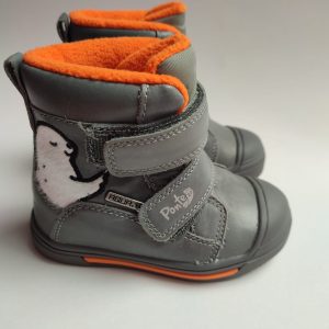 Ghete din piele, imblanite, cu supinatie Ponte20/ Grey