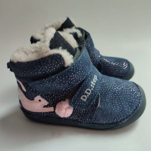 Ghete imblanite de iarna D.D.Step/ Barefoot/ Bermuda Blue