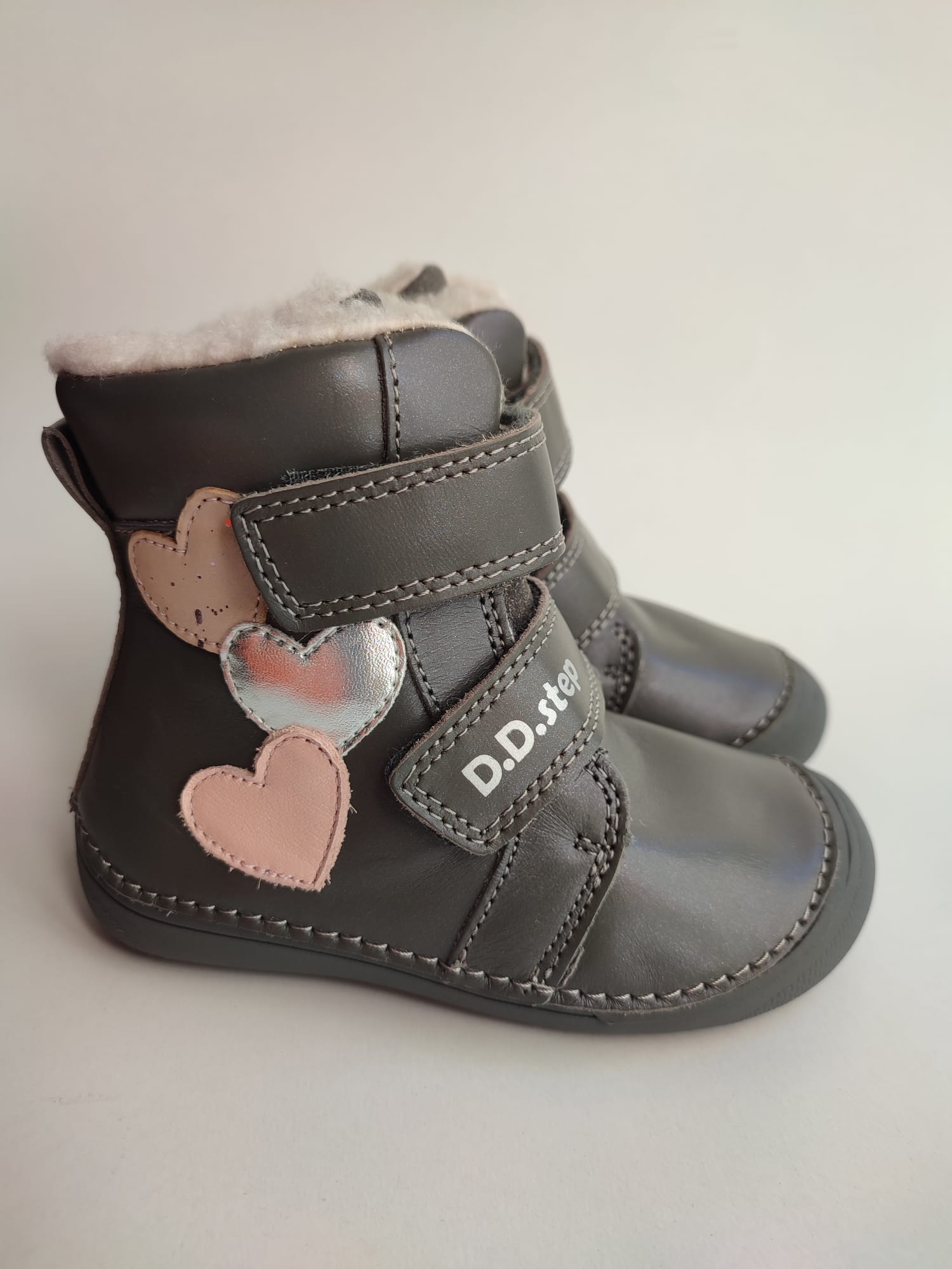 Ghete imblanite de iarna D.D. Step / Barefoot/ Grey